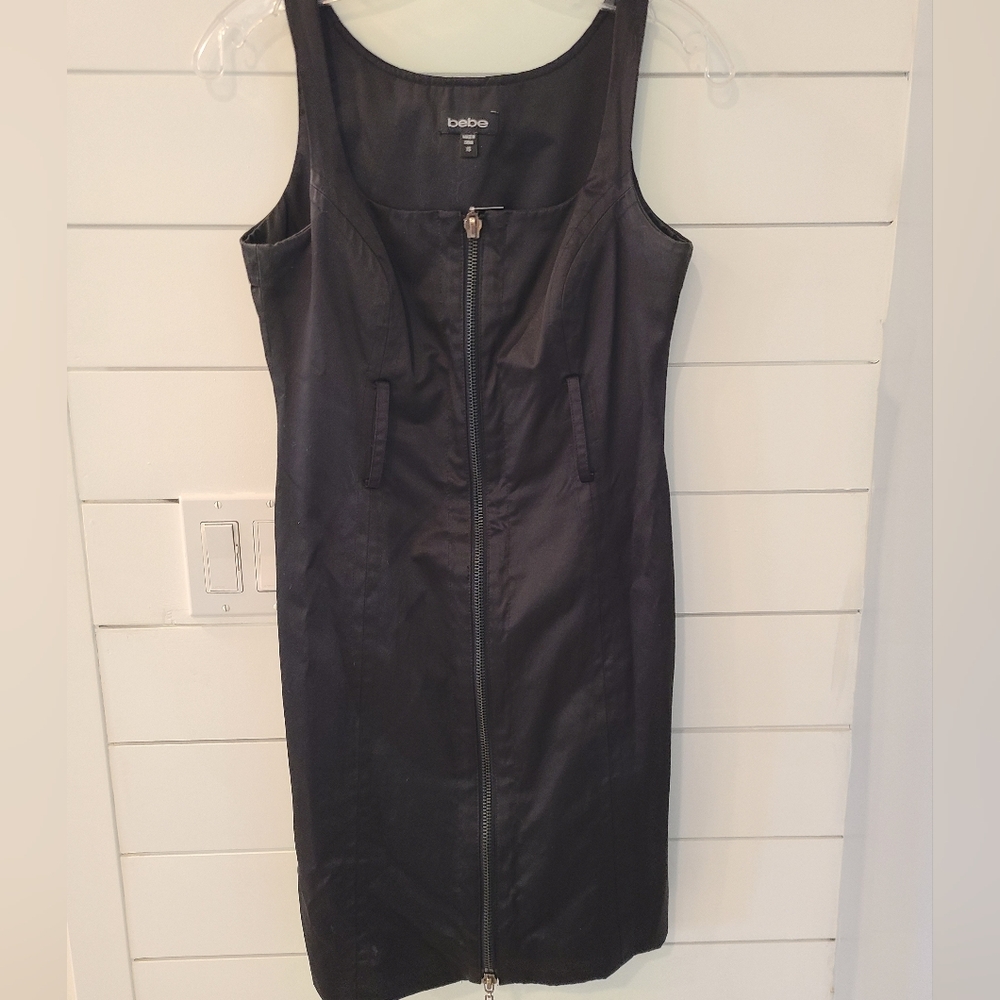 Bebe Black Zipper Dress